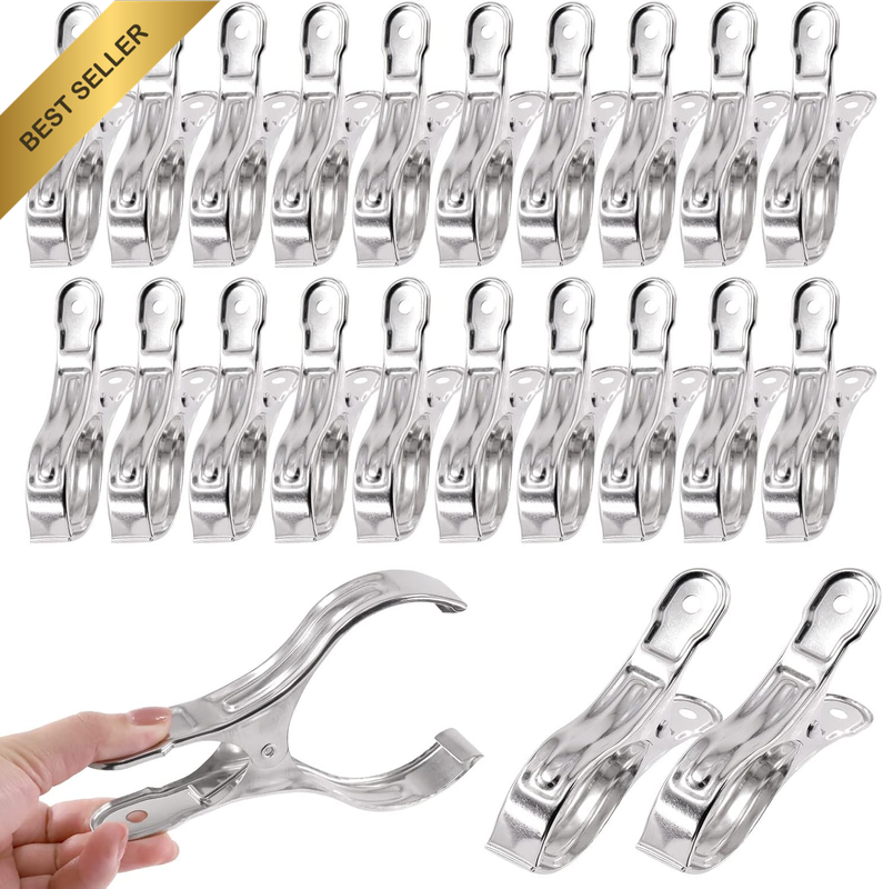 20Pcs 5.1 Inch Stainless Steel Greenhouse Clamps Garden Clips Greenhouse Clips H