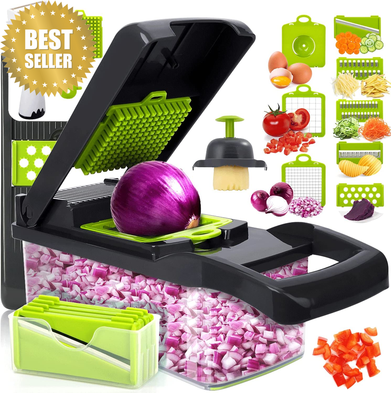 15 in 1 Multifunctional Vegetable Chopper, Dicer, Slicer, Grater, Julienne, Egg 
