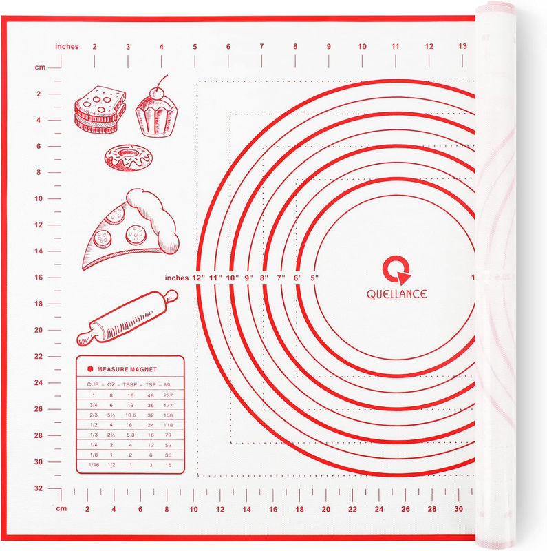 Silicone Pastry Mat Extra Large Non Slip with Measurement, Non Stick Kneading Ma