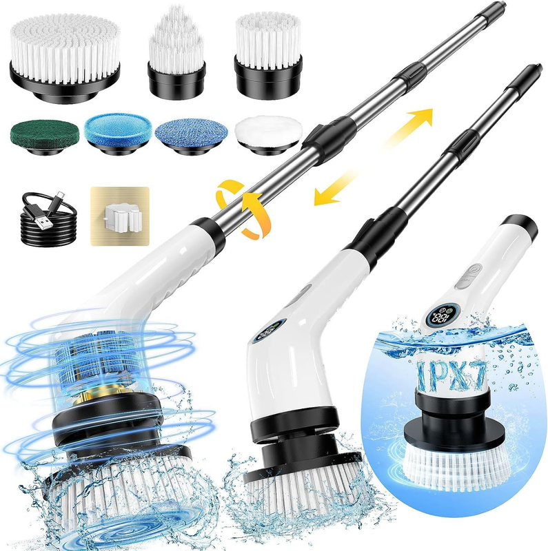 Electric Spin Scrubber, Cordless Electric Cleaning Brush, Bathroom Cleaner Brush