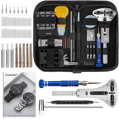 Eventronic Tool Kit Professionale di Riparazione Orologi Attrezzi di Apertura
