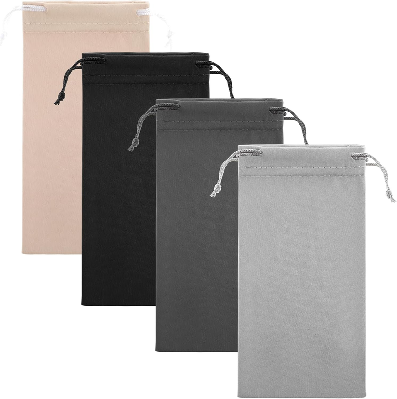 4 Pcs Soft Sunglasses Pouch 6.9 X 3.54Inch Microfiber Eyeglass Pouch Glasses Sle