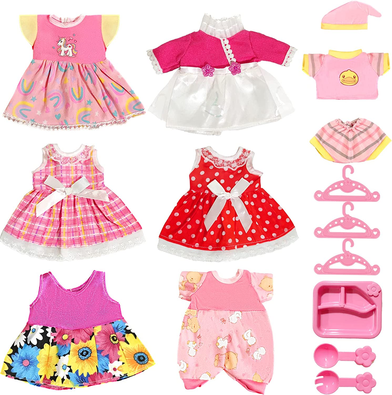 Doll-Clothes-Accessories 7 Set Baby-Doll-Clothes Suitable for 8-10-Inch-Dolls In
