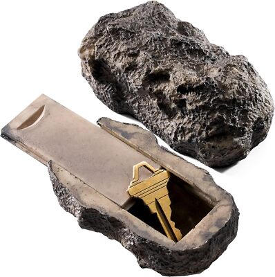 RamPro Hide-a-Spare-Key Fake Rock - Looks & Feels like Real 1 Pack, Stone 