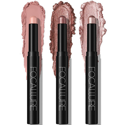 3PCS Cream Eyeshadow Stick Sets,Matte and Shimmer Eye Brightener Stick,Light To
