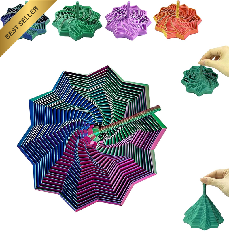 3D Printed Expanded Sensory Fidget Star,Expandable Fractal Fidget Toys Hexagon w