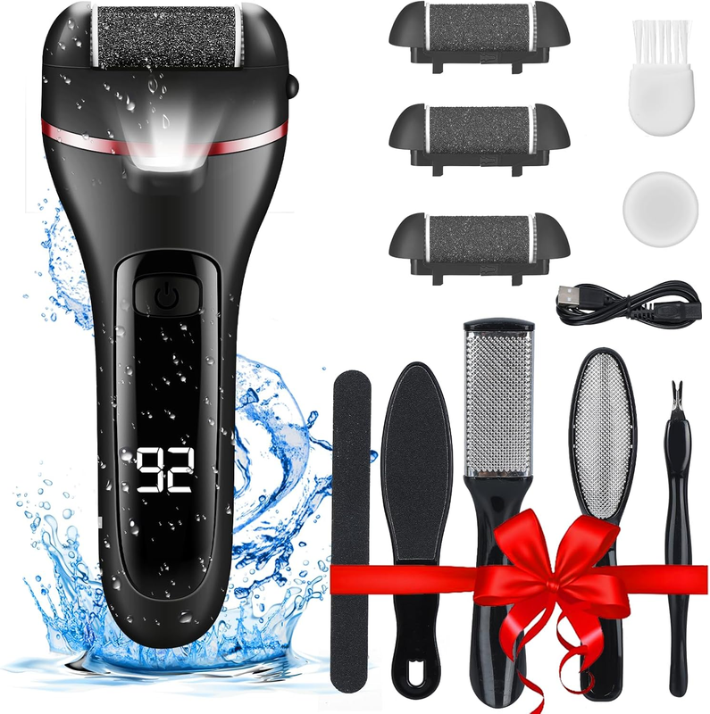 Electric Foot File, Wetisedg® Rechargeable Callus Remover for Feet, Hard Skin Re