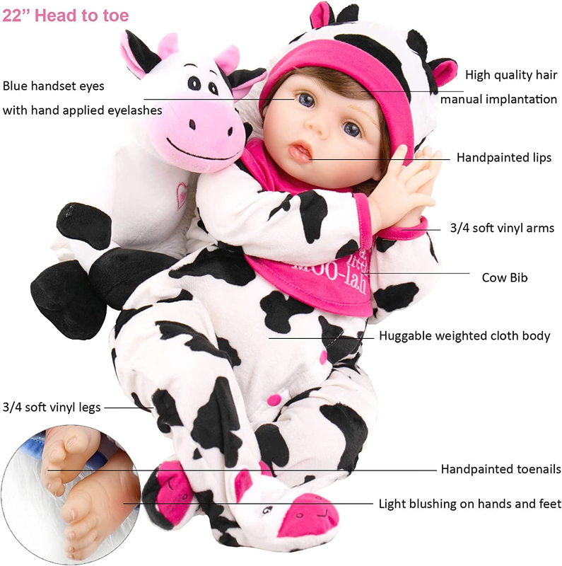 Aori Reborn Baby Dolls Girl 22 Inch Newborn Baby Doll That Look Real Lifelike We