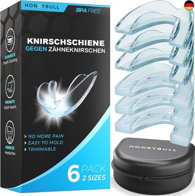 HONEYBULL Knirscherschiene für Nacht [6er-Pack - Gemischt] Erhältlich in 2 G