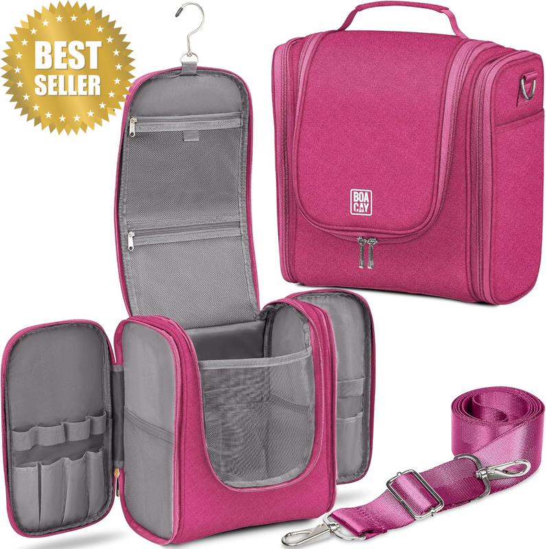 Hanging Travel Toiletry Bag for Women and Men, Makeup and Shower Bag