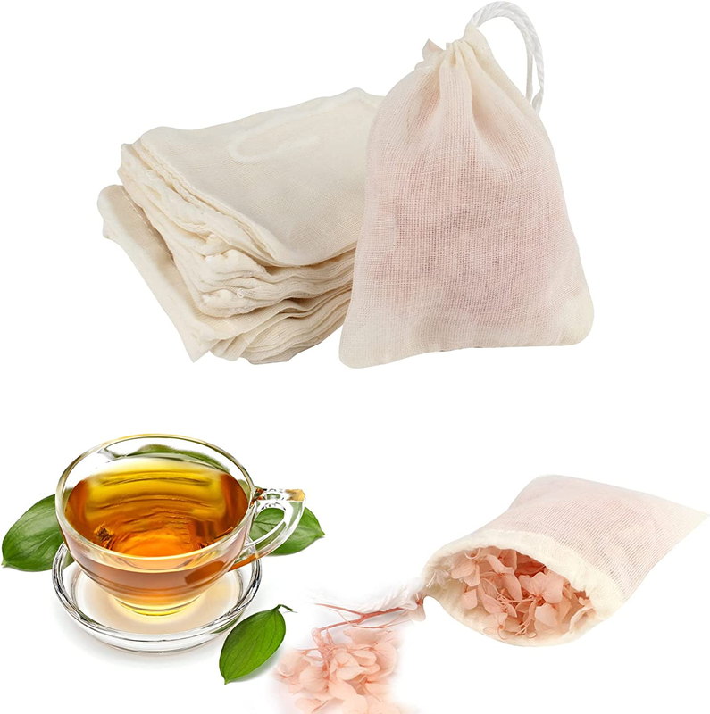 Bag Muslin Mesh Tea Bags Reusable Tea Infusers Tea Fil