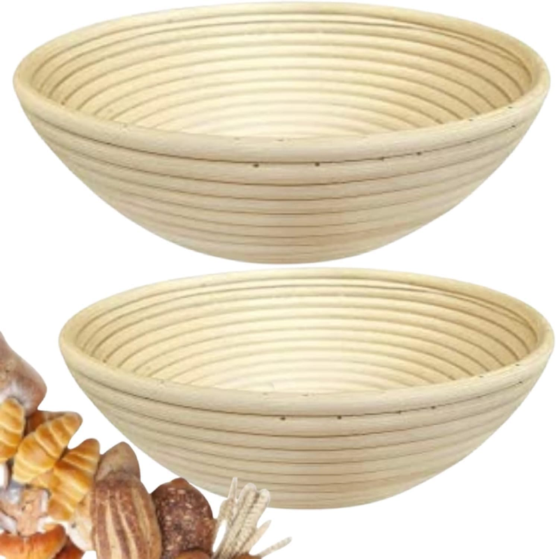 10 Inch round Bread Banneton Proofing Basket Set of 2 Sourdough Proofing Basket