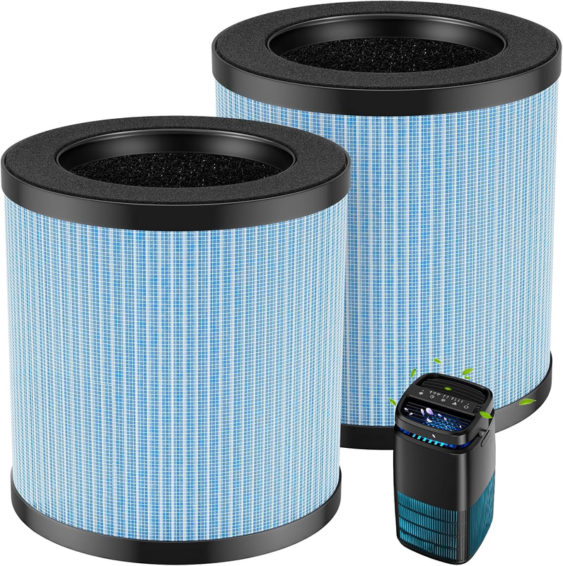 MJ002H Filter for POMORON MJ002H Air Purifiers HEPA Activated Carbon 2 Pack
