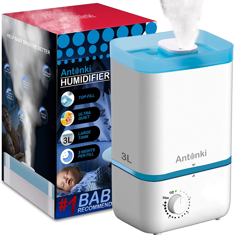For Bedroom, Top-fill Ultrasonic Air Humidifiers For Baby, 3l Cool Mi