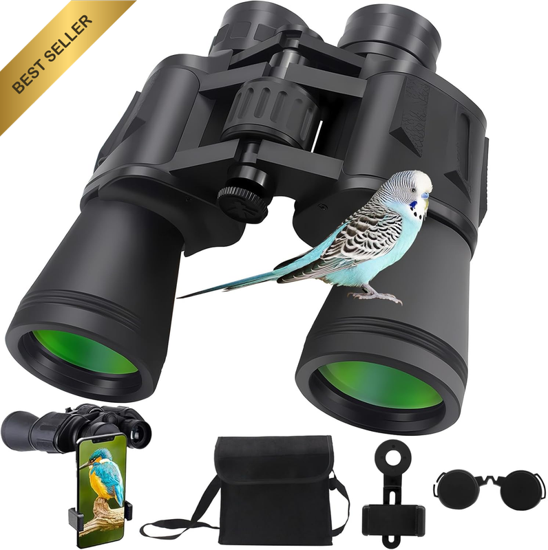 20X50 HD Binoculars for Adults High Powered with Phone Adapter, Large View Binoc