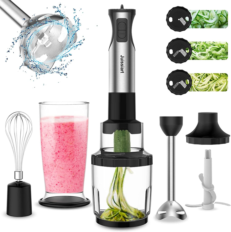 Jussiart Electric Immersion Hand Blender & Spiralizer/Vegeta