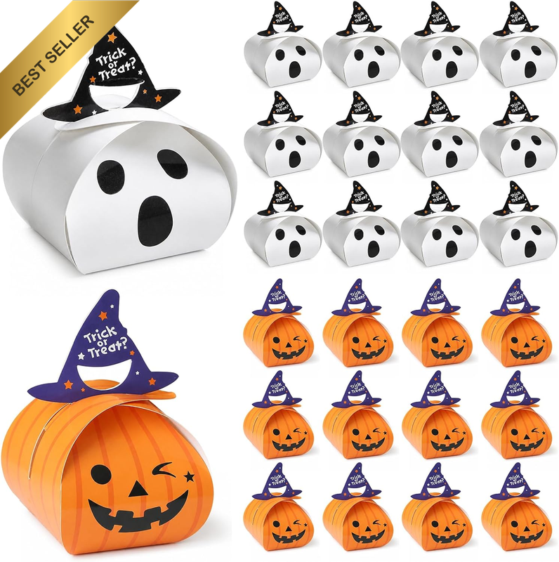 24 Pack Halloween Candy Treat Boxes, Small Party Goodie Favor Boxes