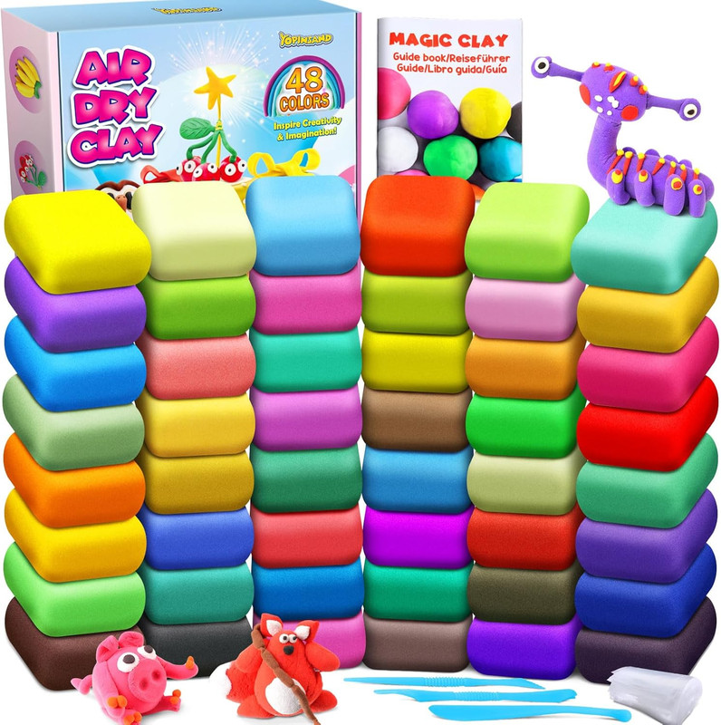 Air Dry Clay 48 Colors, Modeling Clay for Kids, DIY
