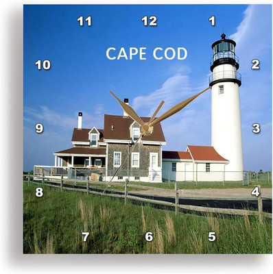 Dpp_80839_2 Lighthouse on Cape Cod in Massachusetts Wall Clock, 13 by 13-Inch