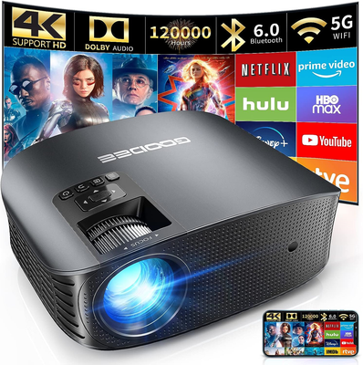 4k With Wifi And Bluetooth Supported, Fhd 1080p Mini Projector