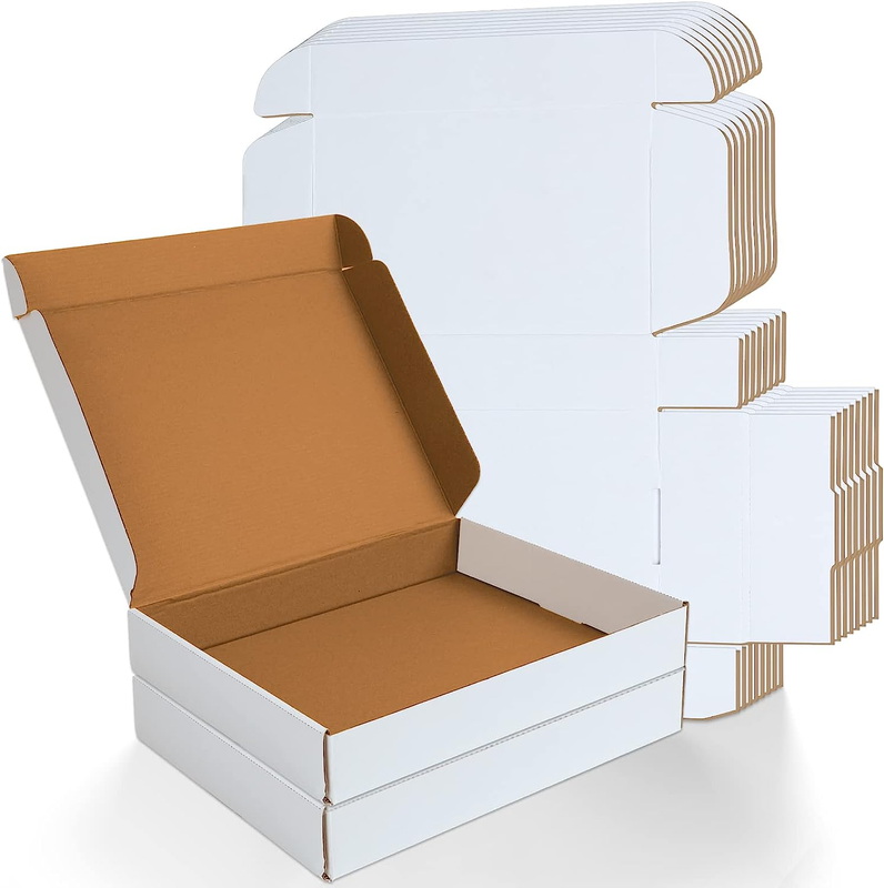 Shipping Boxes  All Sizes 20 PACK White Corrugated Cardboard Mailer White Gift B