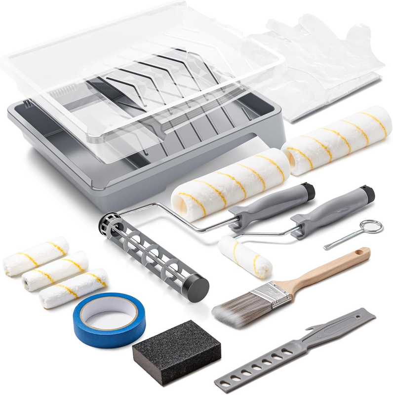 17 Piece Paint Roller Kit - Paint Rollers 9