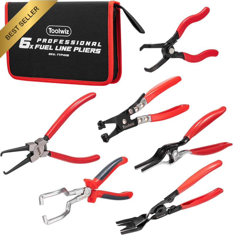 6 Pcs Fuel Line Pliers Set, for Automotive Repair with Storage Bag