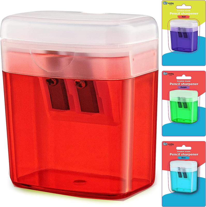 Sharpener Dual Hole Manual Red, Jumbo Crayon Sharpener With 