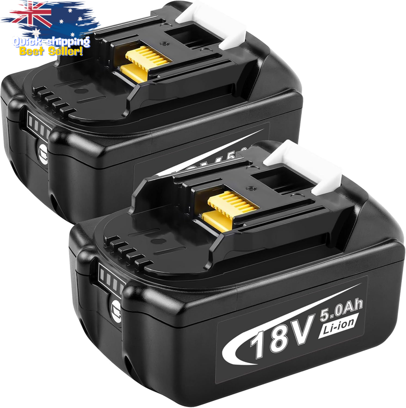 18V 5.0Ah Battery Replacement for Makita BL1850 BL1860 BL1815 BL1830 (2-Pack)