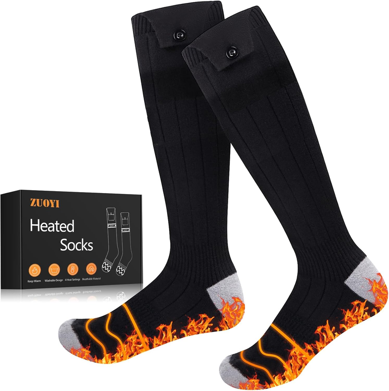 Heated Socks, Heated Socks for Men Women Rechargeable Washable, 5000mAh Battery