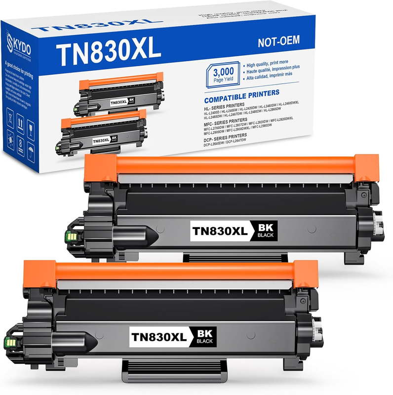 [with CHIP] TN830XL Toner Cartridge Compatible Replacement for TN830XL TN830BK T