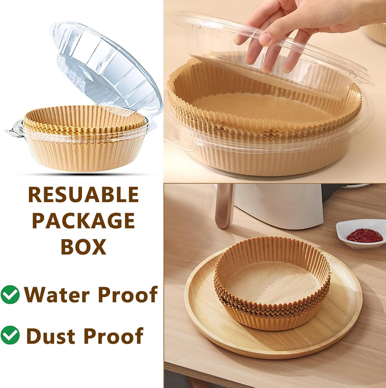 200pcs Air Fryer Disposable Paper Liner, Non-Stick Disposable Air Fryer Parchmen