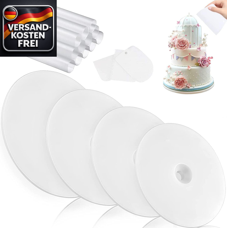 Mehrstöckiger Tortenständer Kunststoff 4er Set für Hochzeit Geburtstag Kuchen