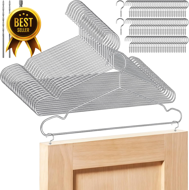 20-Piece 15.75-Inch Cabinet Door Paint Drying Hanger and Hook Kit