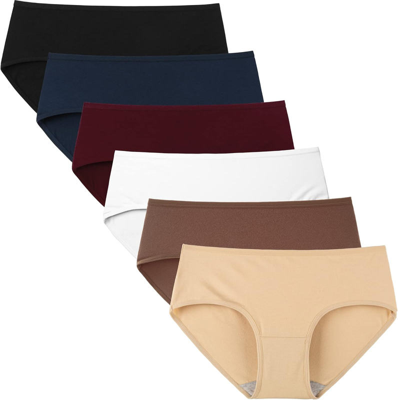Womens Underwear Cotton Hipster Panties Regular & plus Size 6-...