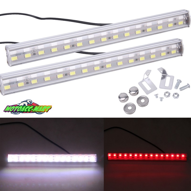 2 LED License Plate Tag Light FOR Car Van Trailer Trucks 12V Red