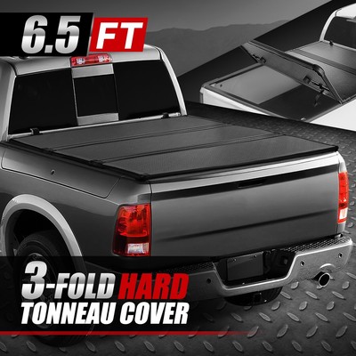 Для грузовика 09-18 Ram с коротким кузовом длиной 6,5 футов из стеклопластика Жесткая трехстворчатая крышка багажника