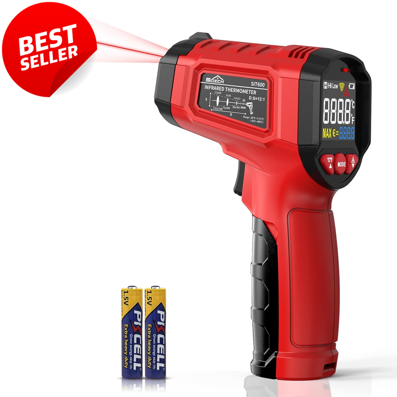 Infrared Thermometer Gun Laser -58-1112F Adjustable BBQ Oven HVAC - US