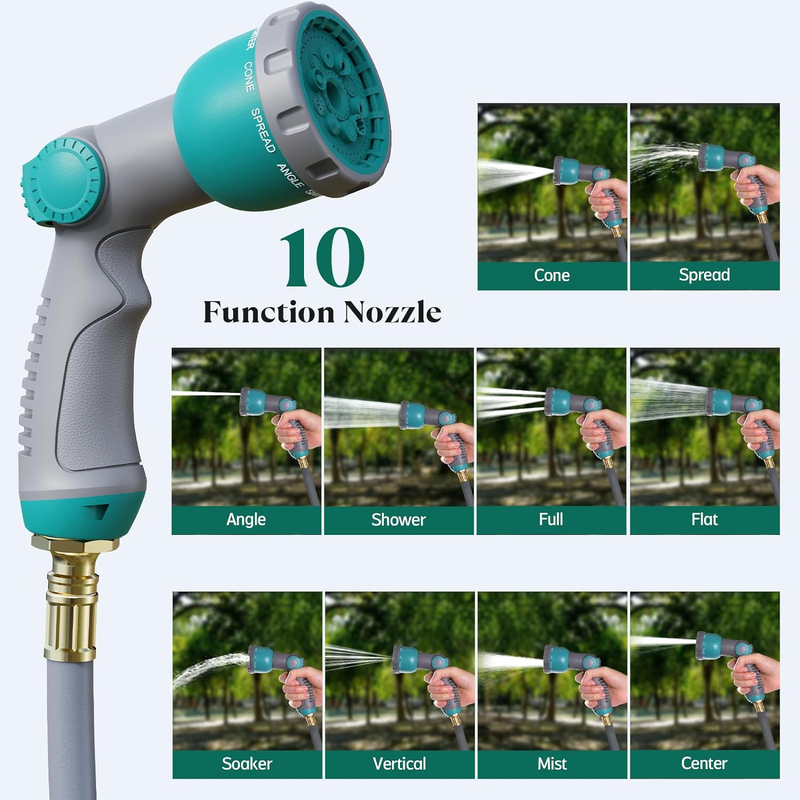 Gilbest Retractable Garden Hose Reel,1/2 in X 100 Ft Wall Mounted Hose Reel, wit