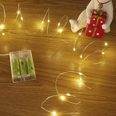 33Ft 100 LED Battery Operated Fairy String Lights for Decor and Events