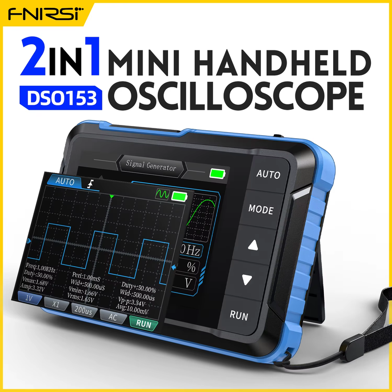 DSO153 Digital Portable Oscilloscope Signal Generator 2in1 1MHz Bandwidth 5MSa/s