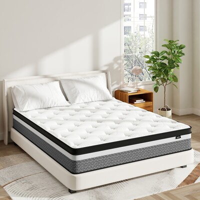 10'' 12'' 14''Gel Memory Foam Innerspring Hybrid Queen Mattress Twin Full King Size