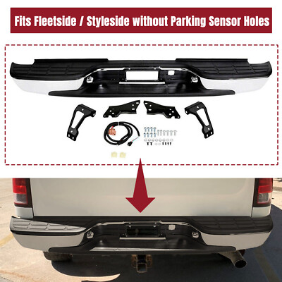 Complete Rear Step Bumper For 99-06 07 Chevy Silverado SS GMC Sierra 1500 2500