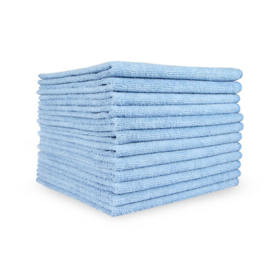 Cleaning Cloth Pack of 12, Microfiber 16x16, 320 GSM, Color & Packaging Options