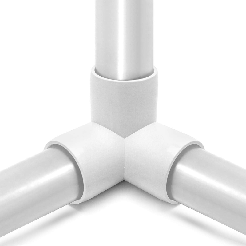 3 Way 1/2" Tee PVC Fitting Elbow,12Pack PVC Fitting Connector,Furniture Grade, f