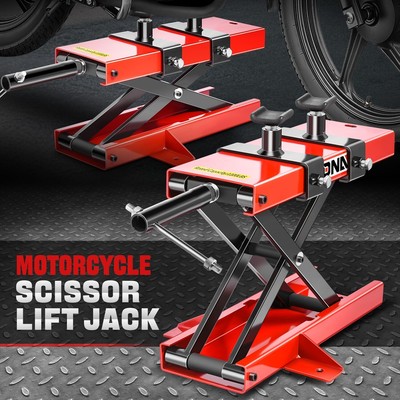 1100 фунтов. Ножничный подъемный домкрат для мотоцикла ATV UTV, подъемная рукоятка с седлом и штифтами