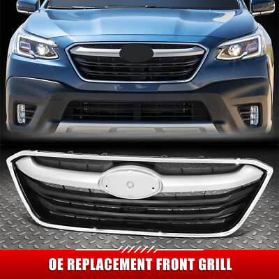 [Горизонтальные планки] Для 20-22 Subaru Outback в стиле OE Хромированная решетка радиатора