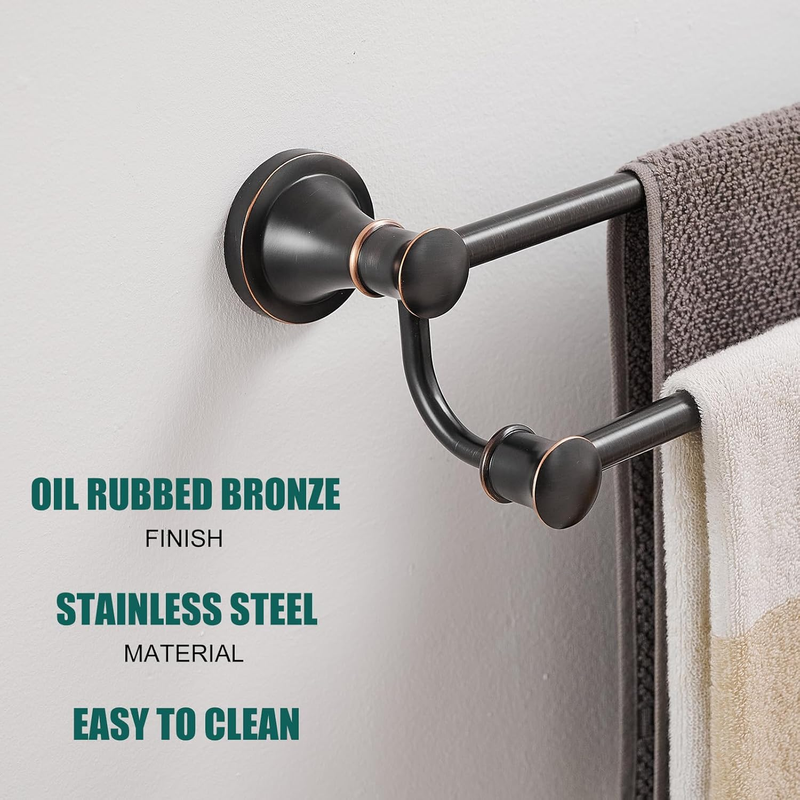 Adjustable Retractable 15-27 Inches Stainless Steel Bathroom Towel Bar, Bathroom
