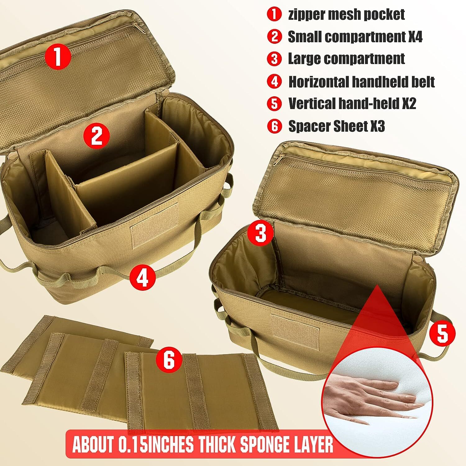 Tactical Camping Storage Bag 11L Outdoor Tote Bag Camping Cookware Organizer Bag