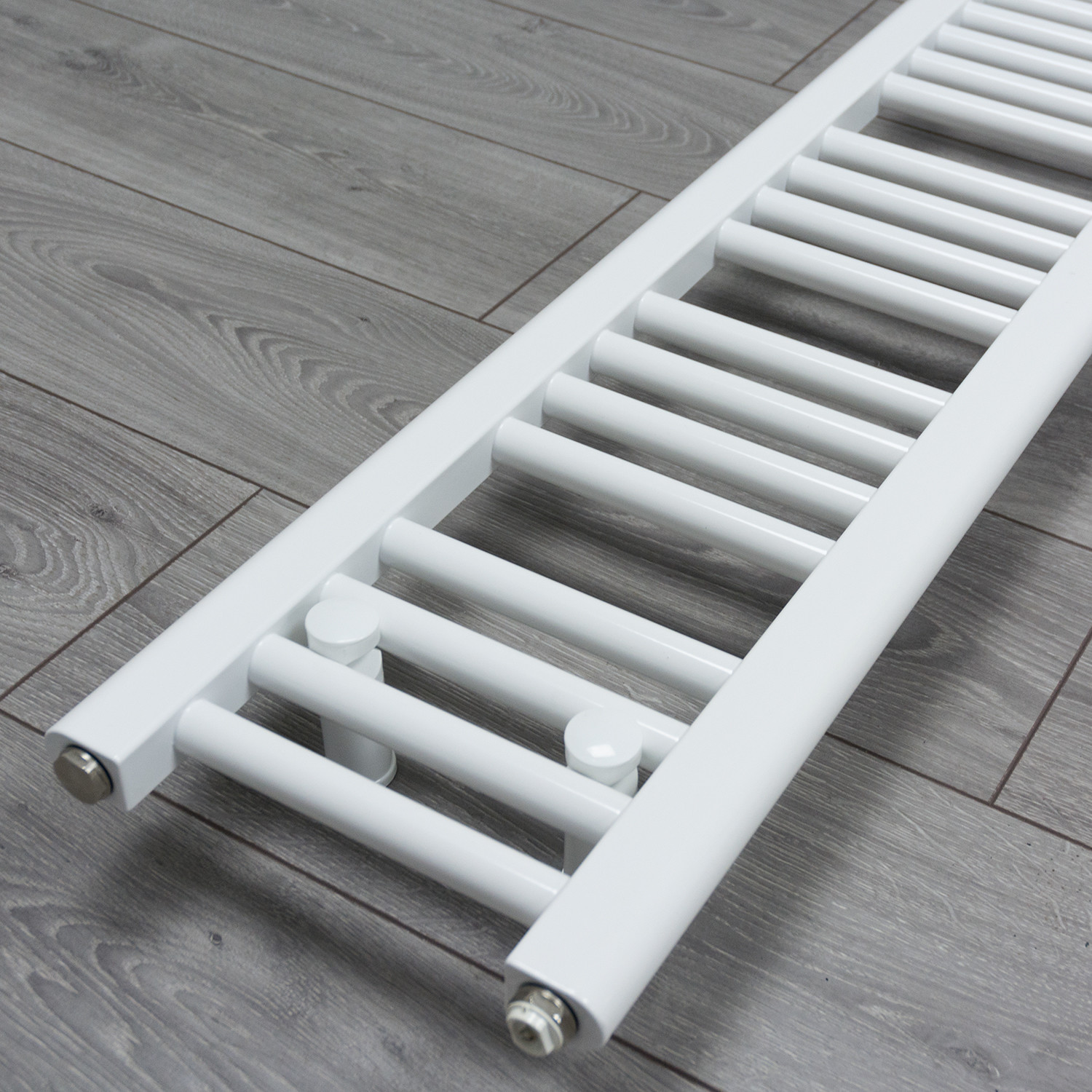 200 mm Wide White Ladder Heated Towel Rail Radiator Designer Bathroom